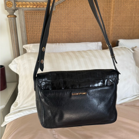 Elizabeth & James Black Crocodile Leather Purse - Picture 3 of 13
